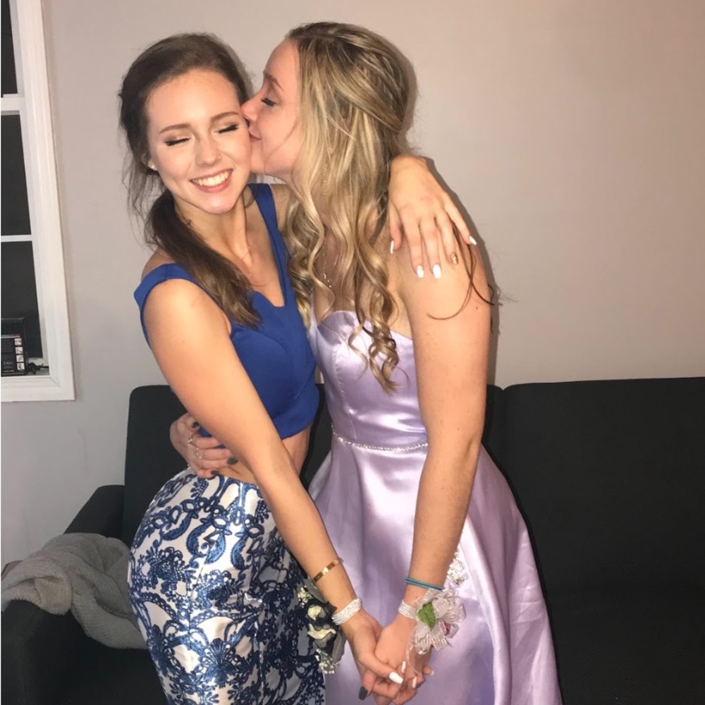 Blue prom dress